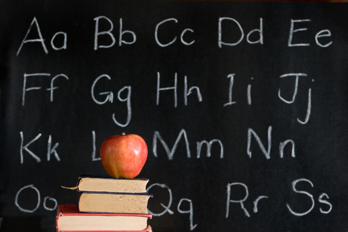 Alphabet Blackboard apple books